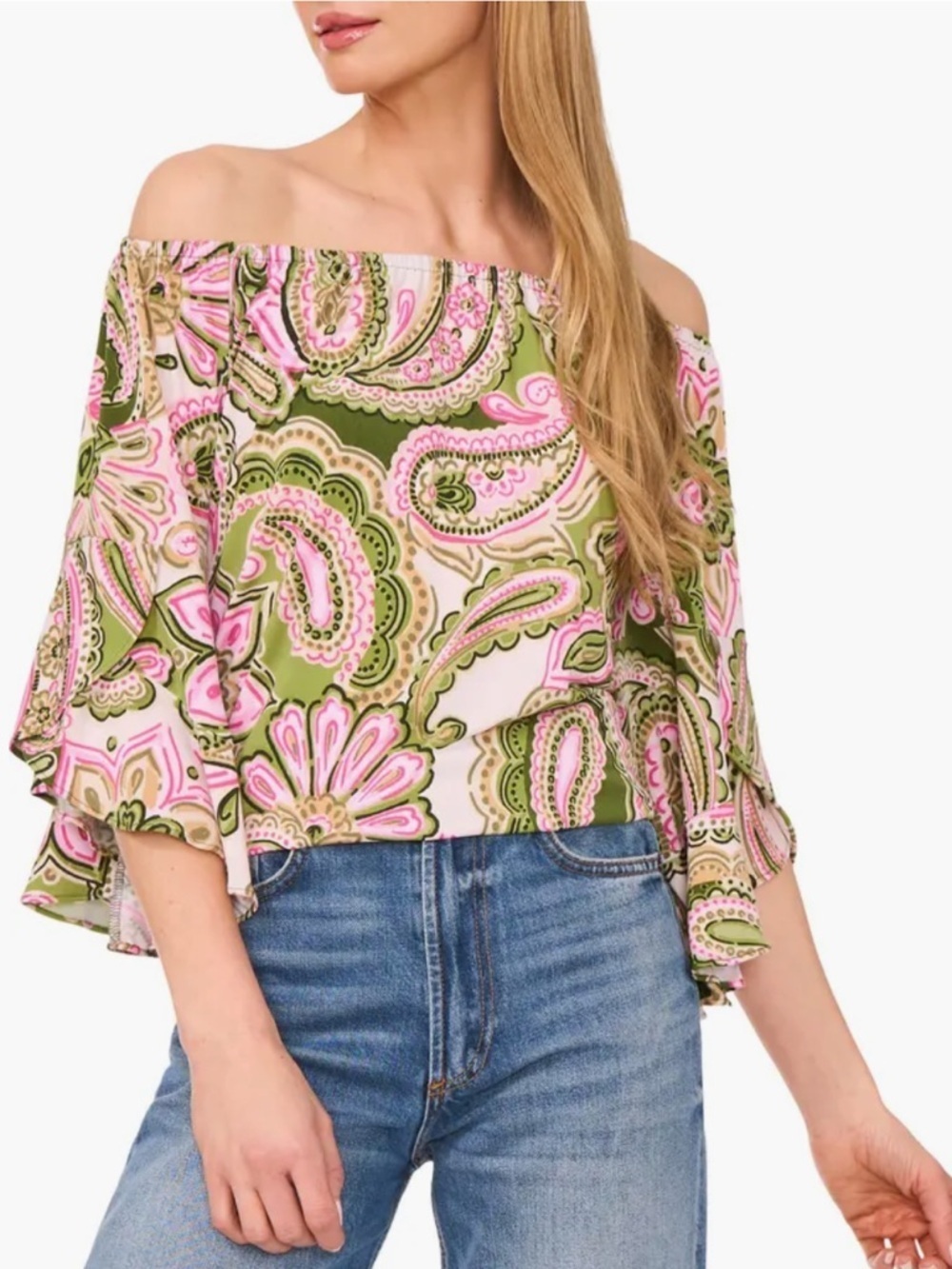 Off the Shoulder Flutter Sleeve Top
Vince Camuto